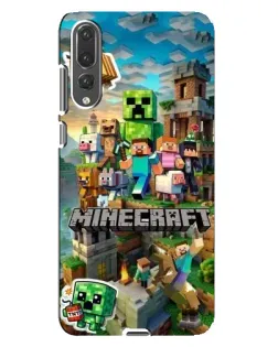 Чехол для Huawei P20 Pro (CLT-L04) с картинкой «Замок Minecraft»