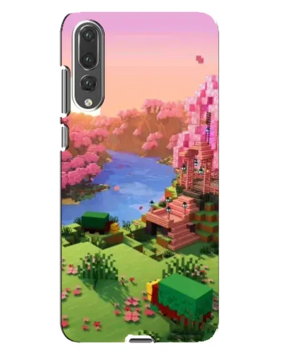 Чехол для Huawei P20 Pro (CLT-L04) с картинкой «Розовое дерево Minecraft» Чехол для Huawei P20 Pro (CLT-L04) с картинкой «Розовое дерево Minecraft»