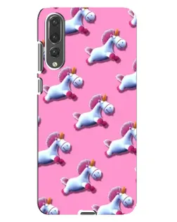 Чехол для Huawei P20 Pro (CLT-L04) с картинкой «Единороги на розовом»