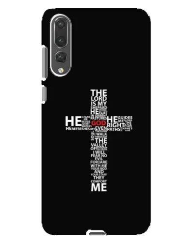 Чехол для Huawei P20 Pro (CLT-L04) с картинкой «Текстовый крест» Чехол для Huawei P20 Pro (CLT-L04) с картинкой «Текстовый крест»