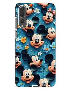 Чехол для Huawei P20 Pro (CLT-L04) с картинкой «Паттерн Микки и Минни»