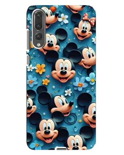 Чехол для Huawei P20 Pro (CLT-L04) с картинкой «Паттерн Микки и Минни»