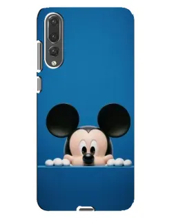 Чехол для Huawei P20 Pro (CLT-L04) с картинкой «Микки выглядывает»