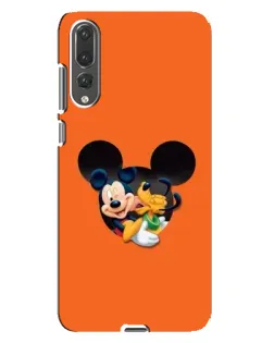 Чехол для Huawei P20 Pro (CLT-L04) с картинкой «Сердце Микки Минни»