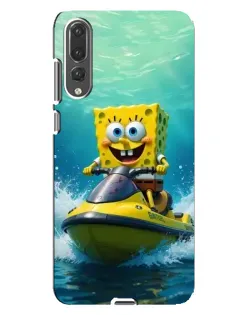 Чехол для Huawei P20 Pro (CLT-L04) с картинкой «Спанч Боб на гидроцикле» Чехол для Huawei P20 Pro (CLT-L04) с картинкой «Спанч Боб на гидроцикле»
