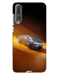 Чехол для Huawei P20 Pro (CLT-L04) с картинкой «Cybertruck в пустыне»