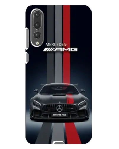 Чехол для Huawei P20 Pro (CLT-L04) с картинкой «Mercedes — белый карбон»