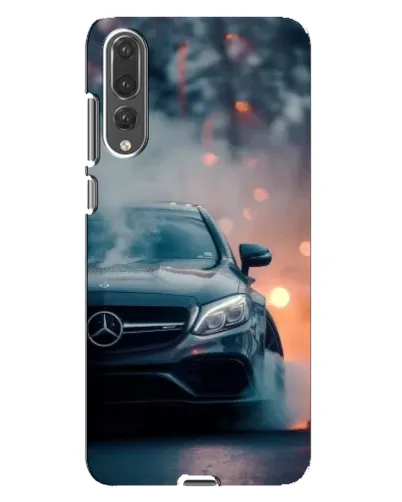 Чехол для Huawei P20 Pro (CLT-L04) с картинкой «Mercedes — ночной город»