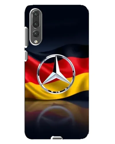 Чехол для Huawei P20 Pro (CLT-L04) с картинкой «Mercedes — флаг Германии»