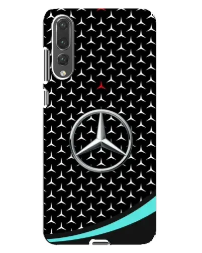 Чехол для Huawei P20 Pro (CLT-L04) с картинкой «Mercedes — бирюзовый акцент»