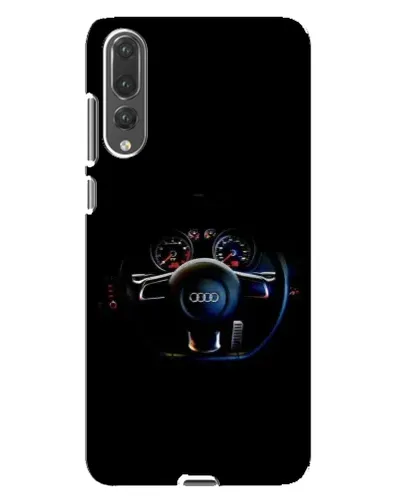 Чехол для Huawei P20 Pro (CLT-L04) с картинкой «Салон Audi — руль»