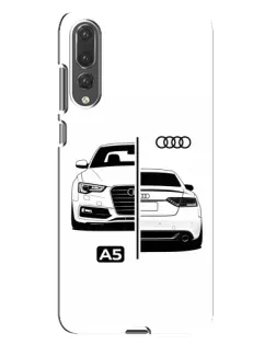 Чехол для Huawei P20 Pro (CLT-L04) с картинкой «Audi — контрастный дизайн»