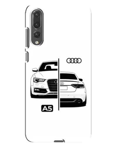 Чехол для Huawei P20 Pro (CLT-L04) с картинкой «Audi — контрастный дизайн»