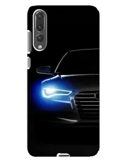 Чехол для Huawei P20 Pro (CLT-L04) с картинкой «Неоновый взгляд Audi»