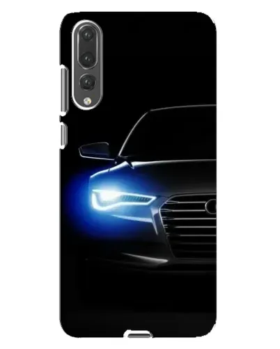 Чехол для Huawei P20 Pro (CLT-L04) с картинкой «Неоновый взгляд Audi»
