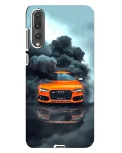 Чехол для Huawei P20 Pro (CLT-L04) с картинкой «Audi в облаках дыма»