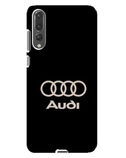 Чехол для Huawei P20 Pro (CLT-L04) с картинкой «Audi — золотой логотип»