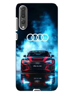 Чехол для Huawei P20 Pro (CLT-L04) с картинкой «Audi Sport — неон»