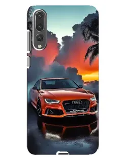 Чехол для Huawei P20 Pro (CLT-L04) с картинкой «Audi — закат»