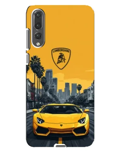 Чехол для Huawei P20 Pro (CLT-L04) с картинкой «Желтый Lamborghini город» Чехол для Huawei P20 Pro (CLT-L04) с картинкой «Желтый Lamborghini город»