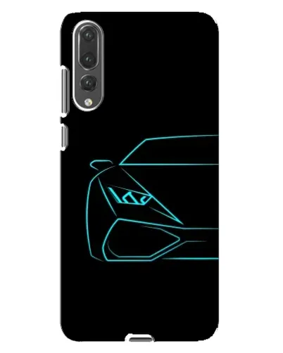 Чехол для Huawei P20 Pro (CLT-L04) с картинкой «Голубой силуэт Lamborghini» Чехол для Huawei P20 Pro (CLT-L04) с картинкой «Голубой силуэт Lamborghini»
