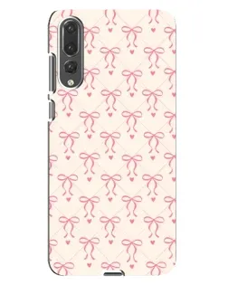 Чехол для Huawei P20 Pro (CLT-L04) с картинкой «Розовые бантики Coquette»