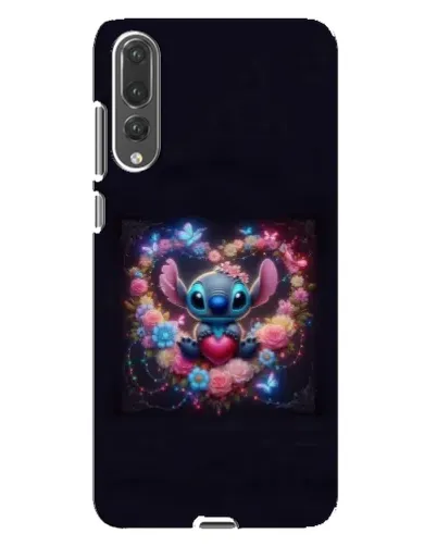 Чехол для Huawei P20 Pro (CLT-L04) с картинкой «Stitch в цветах»