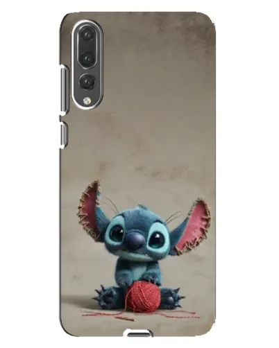 Чехол для Huawei P20 Pro (CLT-L04) с картинкой «Стич на коричневом фоне»