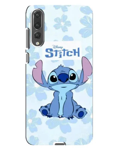 Чехол для Huawei P20 Pro (CLT-L04) с картинкой «Stitch среди цветов»