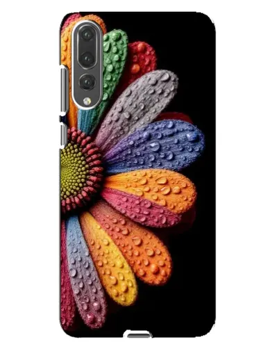 Чехол для Huawei P20 Pro (CLT-L04) с картинкой «Радужный цветок»