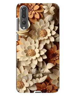 Чехол для Huawei P20 Pro (CLT-L04) с картинкой «Бежевый флористический декор» Чехол для Huawei P20 Pro (CLT-L04) с картинкой «Бежевый флористический декор»