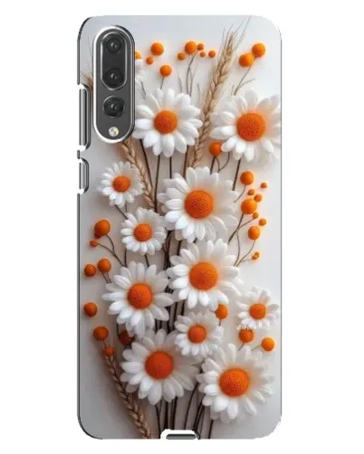 Чехол для Huawei P20 Pro (CLT-L04) с картинкой «Белые сухоцветы»
