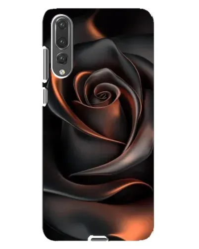 Чехол для Huawei P20 Pro (CLT-L04) с картинкой «Шелковая черная роза»
