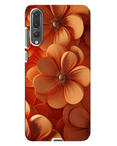 Чехол для Huawei P20 Pro (CLT-L04) с картинкой «Оранжевый макро цветок»