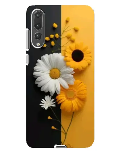 Чехол для Huawei P20 Pro (CLT-L04) с картинкой «Подсолнух и ромашка»