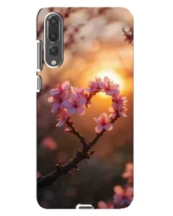 Чехол для Huawei P20 Pro (CLT-L04) с картинкой «Розовый цвет сердце на фоне заката» Чехол для Huawei P20 Pro (CLT-L04) с картинкой «Розовый цвет сердце на фоне заката»