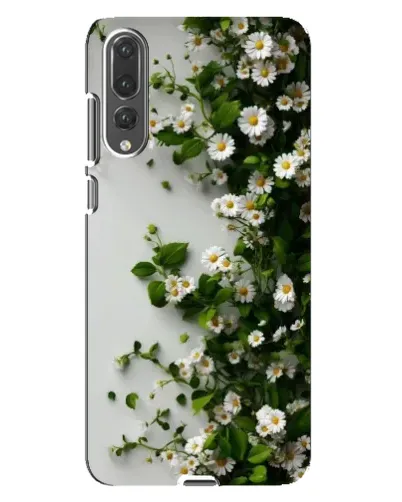 Чехол для Huawei P20 Pro (CLT-L04) с картинкой «Ветка мелких белых цветов»