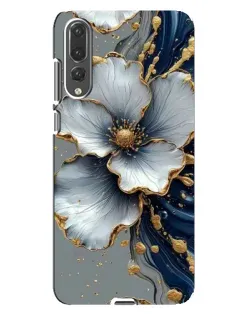 Чехол для Huawei P20 Pro (CLT-L04) с картинкой «Белый цветок и золотой флюид» Чехол для Huawei P20 Pro (CLT-L04) с картинкой «Белый цветок и золотой флюид»