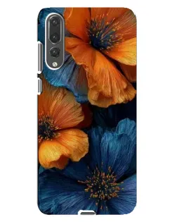 Чехол для Huawei P20 Pro (CLT-L04) с картинкой «Яркая сине-оранжевая флора» Чехол для Huawei P20 Pro (CLT-L04) с картинкой «Яркая сине-оранжевая флора»