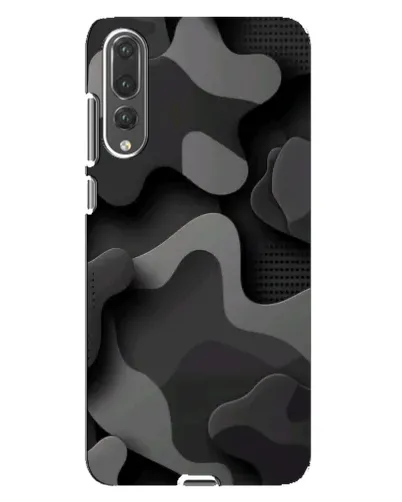 Чехол для Huawei P20 Pro (CLT-L04) с картинкой «Темный абстрактный камуфляж»