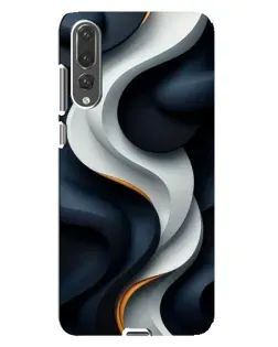 Чехол для Huawei P20 Pro (CLT-L04) с картинкой «Объемные черно-белые ленты» Чехол для Huawei P20 Pro (CLT-L04) с картинкой «Объемные черно-белые ленты»