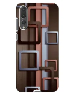 Чехол для Huawei P20 Pro (CLT-L04) с картинкой «Коричневые объемные квадраты» Чехол для Huawei P20 Pro (CLT-L04) с картинкой «Коричневые объемные квадраты»