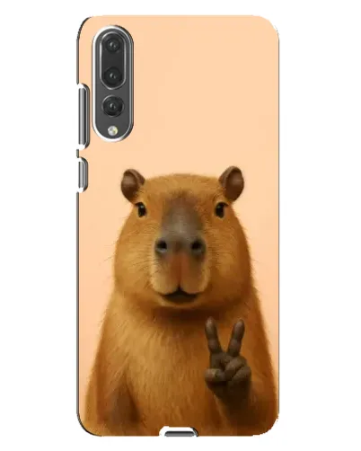 Чехол для Huawei P20 Pro (CLT-L04) с картинкой «Капибара виктория»