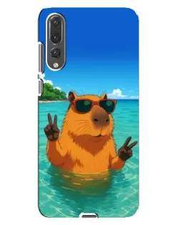 Чехол для Huawei P20 Pro (CLT-L04) с картинкой «Морская капибара» Чехол для Huawei P20 Pro (CLT-L04) с картинкой «Морская капибара»