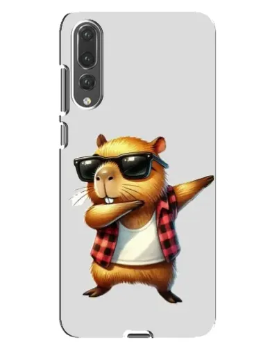 Чехол для Huawei P20 Pro (CLT-L04) с картинкой «Капибара рэпер даб»