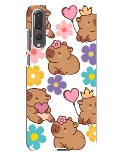 Чехол для Huawei P20 Pro (CLT-L04) с картинкой «Цветочный паттерн капибар» Чехол для Huawei P20 Pro (CLT-L04) с картинкой «Цветочный паттерн капибар»
