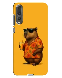Чехол для Huawei P20 Pro (CLT-L04) с картинкой «Капибара на отдыхе» Чехол для Huawei P20 Pro (CLT-L04) с картинкой «Капибара на отдыхе»