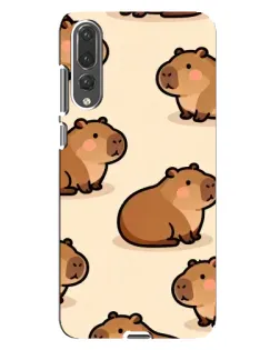 Чехол для Huawei P20 Pro (CLT-L04) с картинкой «Паттерн милых капибар» Чехол для Huawei P20 Pro (CLT-L04) с картинкой «Паттерн милых капибар»