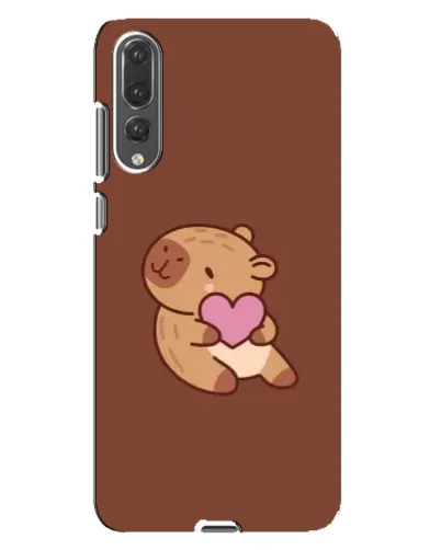 Чехол для Huawei P20 Pro (CLT-L04) с картинкой «Капибара с сердцем»