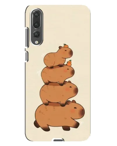 Чехол для Huawei P20 Pro (CLT-L04) с картинкой «Башня из капибар»